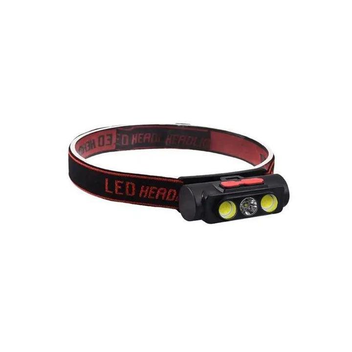 Фото Налобный аккумуляторный фонарь Highlight Portable CY-2119A XPE+2COB (white+red) 1х18650 ЗУ Type-C Box - Магазин MASMART