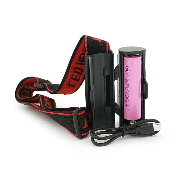 Фото Ліхтар налобний акумуляторний Highlight Portable CY-2119A XPE+2COB (white+red) 1х18650 ЗУ Type-C Box  - Магазин MASMART