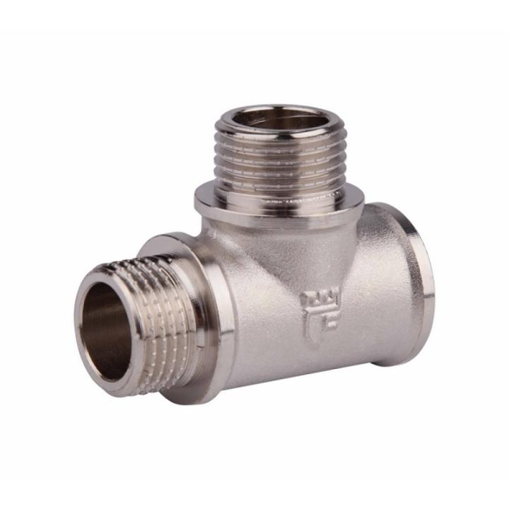 Фото Тройник 3/4" ВЗЗ латунный никелированный Thermo Alliance Forte SF36520 - Магазин MASMART