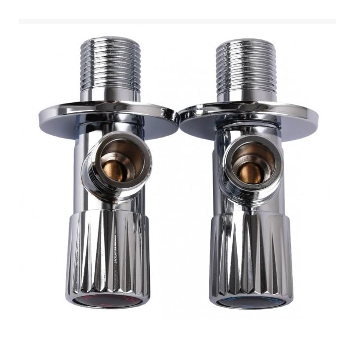 Фото Комплект кранов угловых 1/2«х1/2» Solomon Exclusive (9889) Chrom  - Магазин MASMART