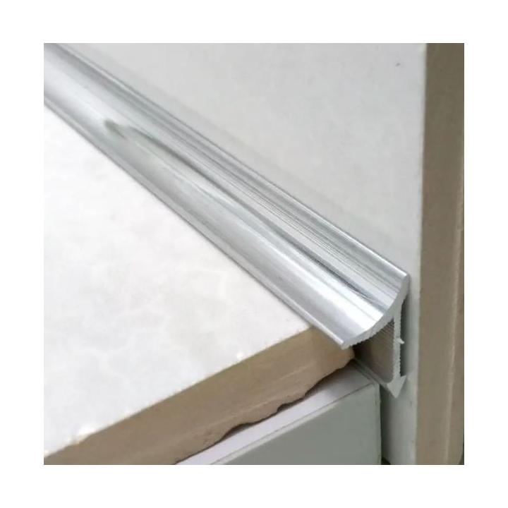 Фото Профіль для плитки АВП алюмінієвий внутрішній полірований 2,7 м срібло - Магазин MASMART