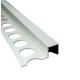Фото Профіль для плитки АДБ 10 алюмінієвий декоративний бордюр П-подібний 2,7 м срібло матове  - Магазин MASMART
