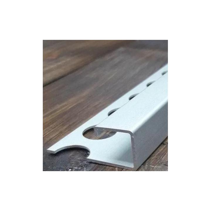 Фото Профіль для плитки АКВ 10 алюмінієвий квадратний 2,7 м срібло матове (куб / 11х31 мм) - Магазин MASMART