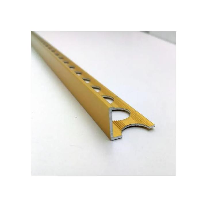 Фото Профіль для плитки АП 012 алюмінієвий золото 2,7 м Г-подібний зовнішній торцевий - Магазин MASMART