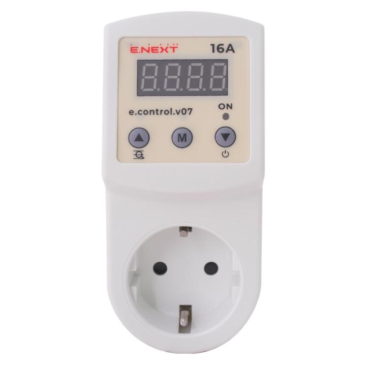 Фото Реле напруги однофазне E.Next e.control.v07 16А 220-280V у розетку i0310022 - Магазин MASMART