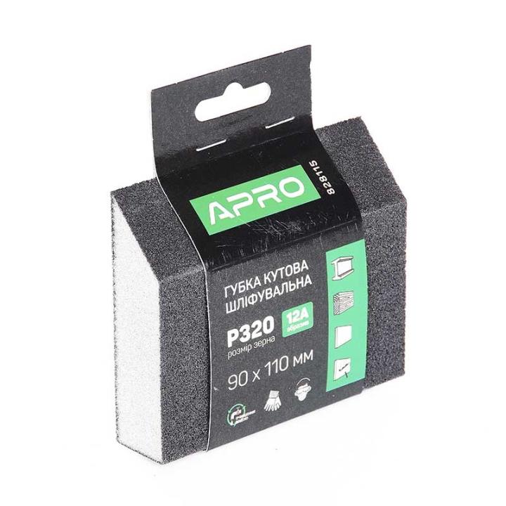 Фото Губка абразивна Apro шліфувальна кутова P320 (AR-828115) трапецевидна - Магазин MASMART
