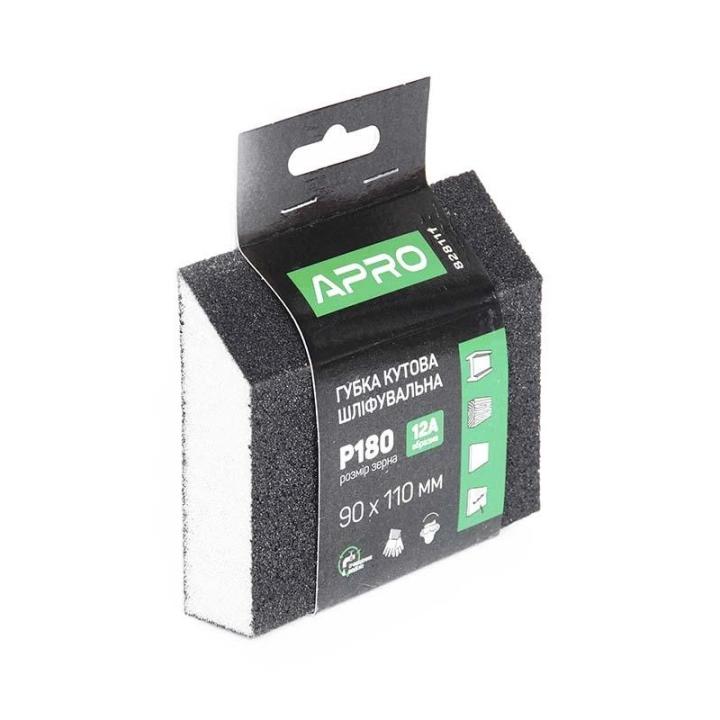 Фото Губка абразивная Apro шлифовальная угловая P180 (AR-828111) трапецевидная - Магазин MASMART
