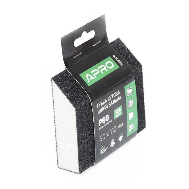Фото Губка абразивная Apro шлифовальная угловая P60 (AR-828106) трапецевидная - Магазин MASMART