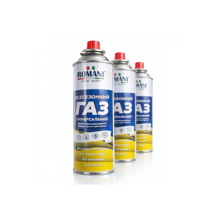Фото Газовий балон Romani 220 г під пальник - Магазин MASMART