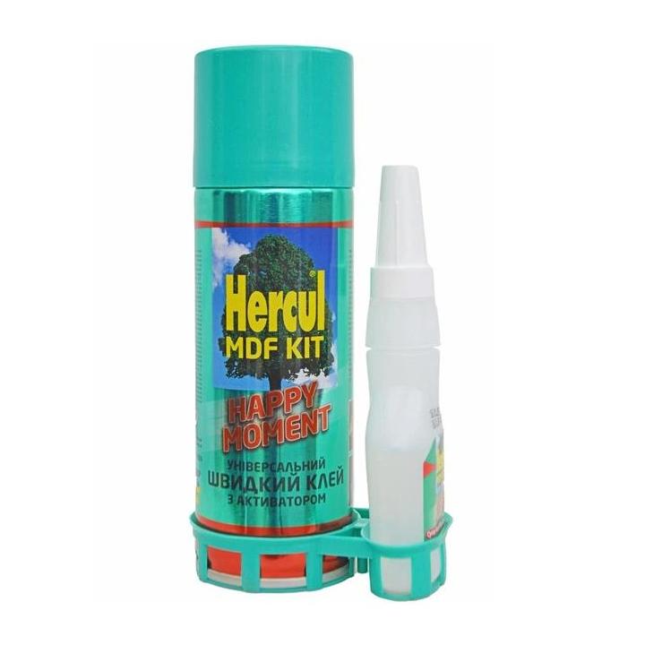 Фото Клей з активатором HERCUL MDF KIT Happy Moment двокомпонентний 400мл+100мл - Магазин MASMART