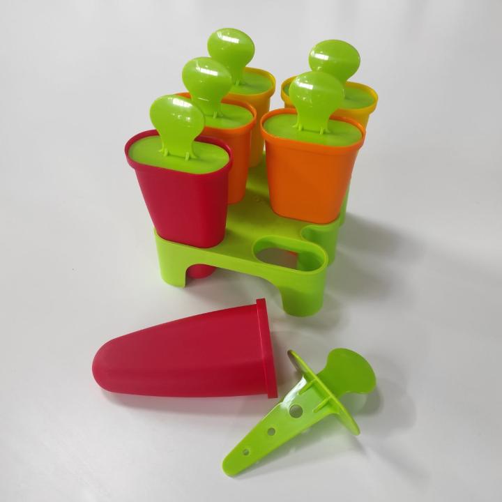 Фото Форми для морозива 6 шт. х 75 мл з підставкою Алеана (колір в асортименті)  - Магазин MASMART