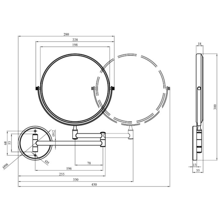 Фото Дзеркало косметичне Kroner KRP Graz - C1118  - Магазин MASMART