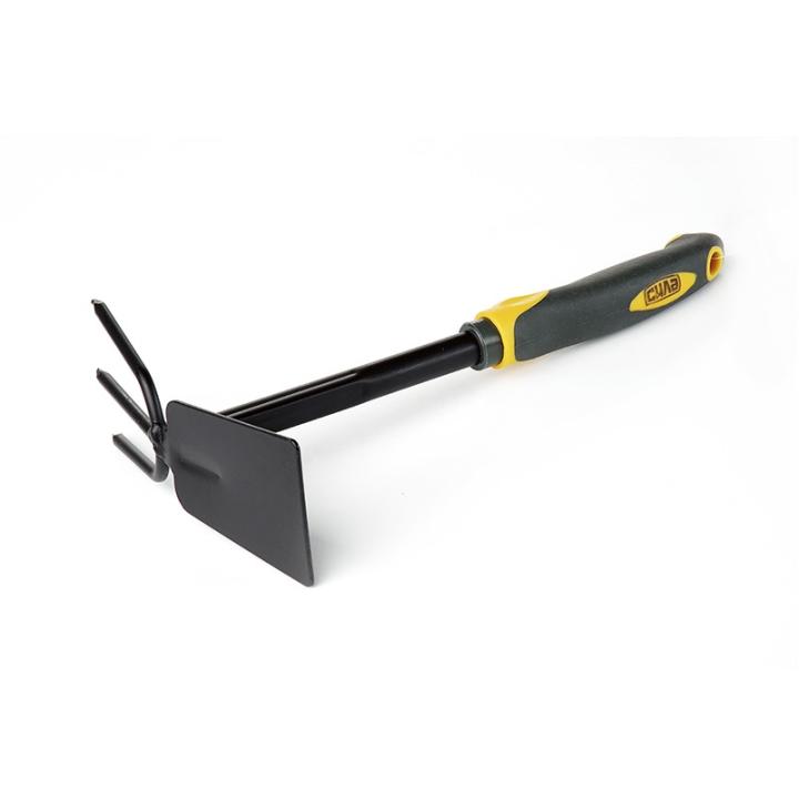 Фото Мотыга комбинированная плоская + 3-х зуба с обрезиненной рукояткой СИЛА (550524) - Магазин MASMART