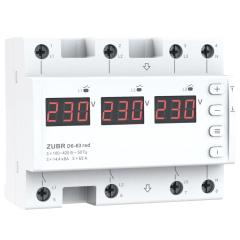 Фото Реле напруги ZUBR D6-63 63A red  - Магазин MASMART