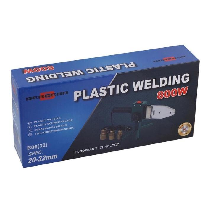 Фото Паяльник для пластикових труб Bergerr B06 800Вт (20-32мм)  - Магазин MASMART