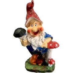 Фото Фигура садовая Леший с грибом (917)  - Магазин MASMART