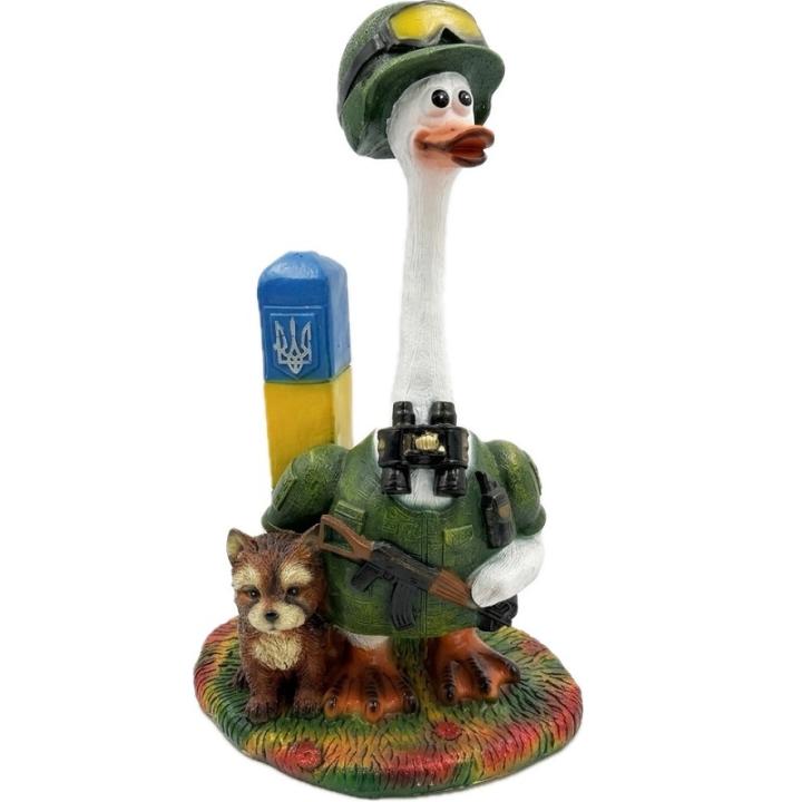 Фото Фігура садова Гусак прикордонник (1043) - Магазин MASMART