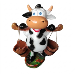 Фото Фигура садовая Корова с ведрами (097)  - Магазин MASMART
