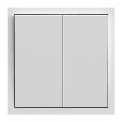 Фото Механізм вимикача двоклавішний Ardero Soft EV112V-W білий  - Магазин MASMART