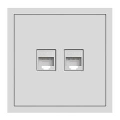 Фото Механизм двойной компьютерной розетки Ardero Soft...  - Магазин MASMART