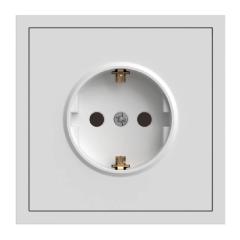 Фото Механизм розетки с заземлением 16А Ardero Soft ER121-W белый  - Магазин MASMART