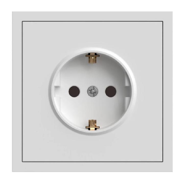 Фото Механізм розетки із заземленням 16А Ardero Soft ER121-W білий - Магазин MASMART