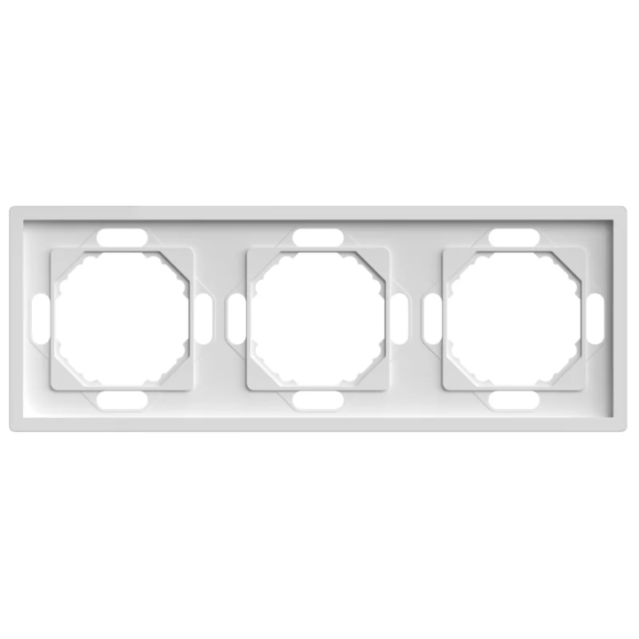 Фото Рамка 3-місна універсальна Ardero Soft EF103-W білий - Магазин MASMART
