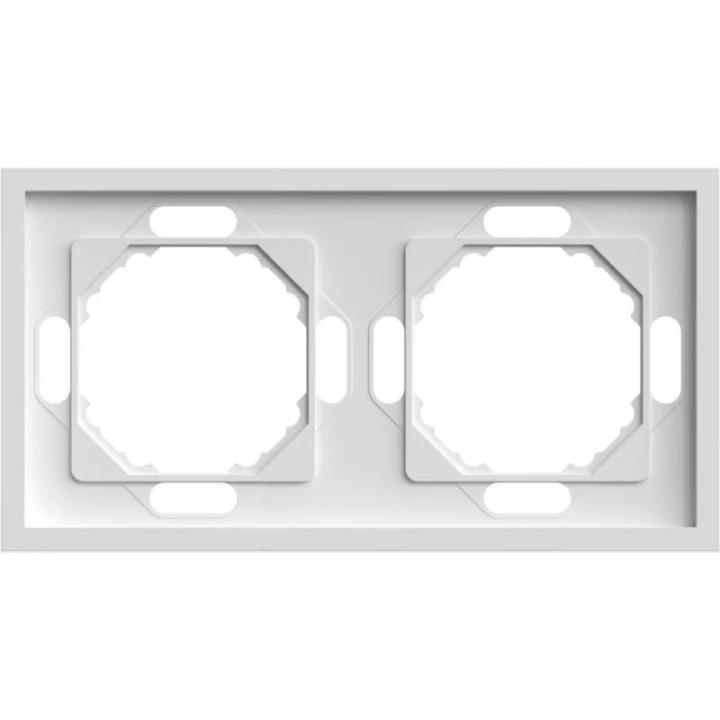 Фото Рамка 2-местная универсальная Ardero Soft EF102-W белый - Магазин MASMART