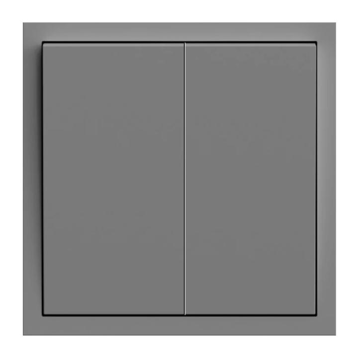 Фото Механизм выключателя двухклавишный перекрестный Ardero Soft EV132-G серый - Магазин MASMART