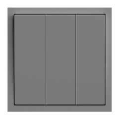 Фото Механизм выключателя трехклавишный Ardero Soft EV113-G серый  - Магазин MASMART