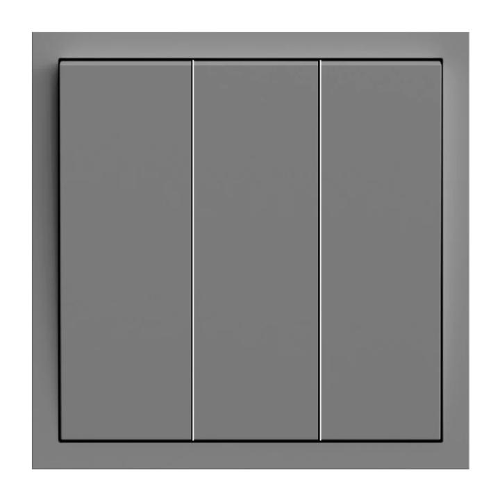 Фото Механизм выключателя трехклавишный Ardero Soft EV113-G серый - Магазин MASMART