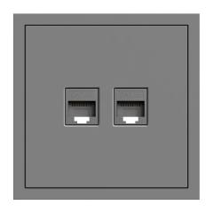 Фото Механізм подвійної комп’ютерної розетки Ardero Soft...  - Магазин MASMART