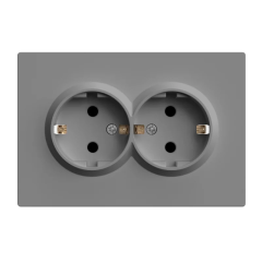 Фото Механизм двойной розетки с заземлением 16А Ardero Soft...  - Магазин MASMART