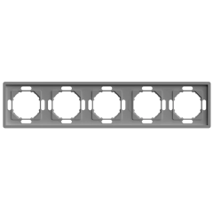 Фото Рамка 5-местная универсальная Ardero Soft EF105-G серый  - Магазин MASMART