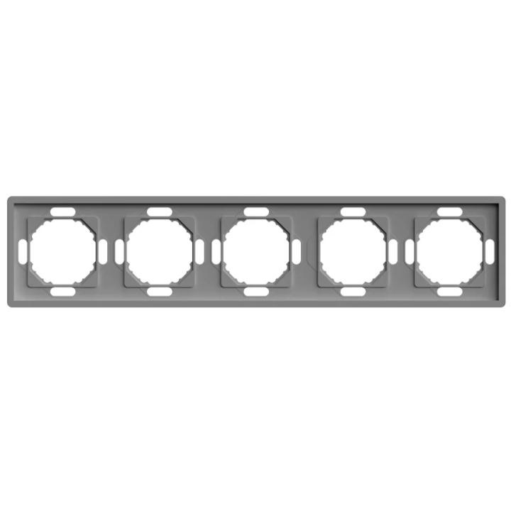 Фото Рамка 5-местная универсальная Ardero Soft EF105-G серый - Магазин MASMART