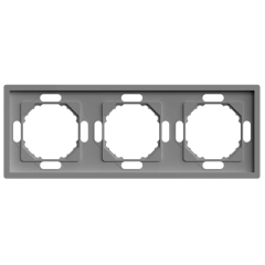 Фото Рамка 3-местная универсальная Ardero Soft EF103-G серый  - Магазин MASMART