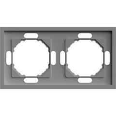 Фото Рамка 2-местная универсальная Ardero Soft EF102-G серый  - Магазин MASMART
