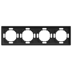 Фото Рамка 4-місна універсальна Ardero Soft EF104-B чорний  - Магазин MASMART