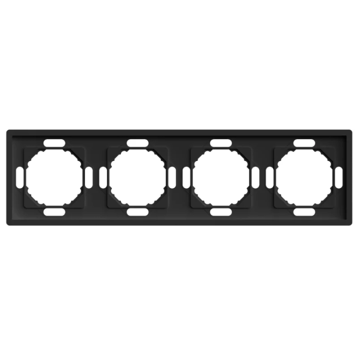 Фото Рамка 4-местная универсальная Ardero Soft EF104-B черный - Магазин MASMART