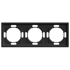 Фото Рамка 3-местная универсальная Ardero Soft EF103-B черный  - Магазин MASMART