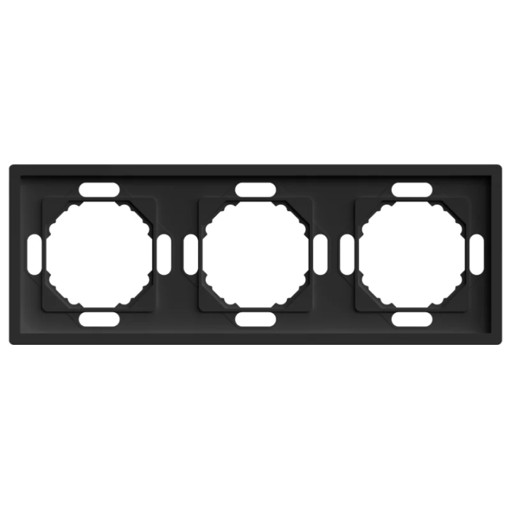 Фото Рамка 3-місна універсальна Ardero Soft EF103-B чорний - Магазин MASMART