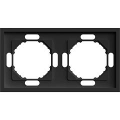 Фото Рамка 2-местная универсальная Ardero Soft EF102-B черный  - Магазин MASMART