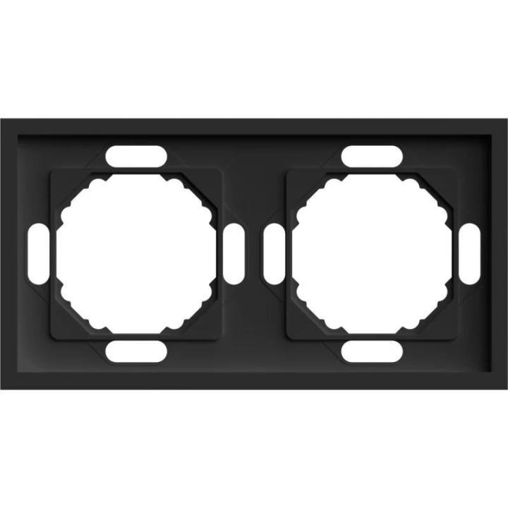 Фото Рамка 2-місна універсальна Ardero Soft EF102-B чорний - Магазин MASMART
