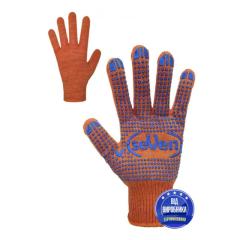 Фото Перчатки трикотажные оранжевые с ПВХ точкой Seven 10-й...  - Магазин MASMART
