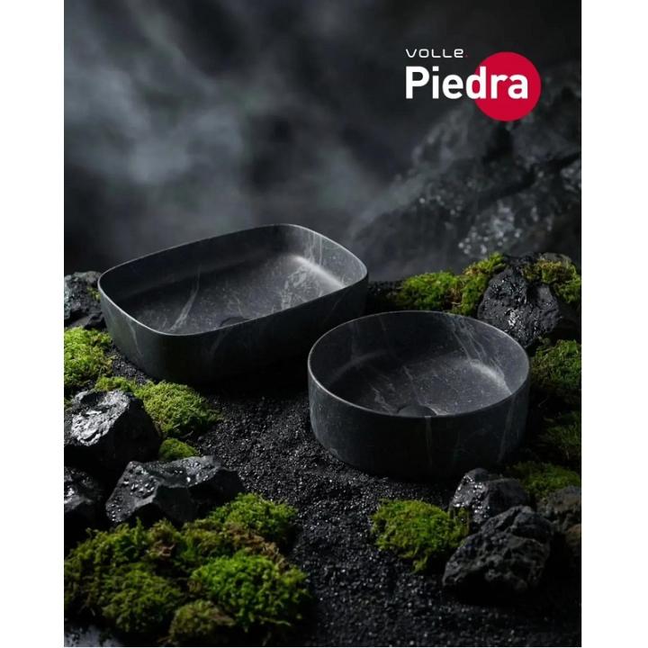 Фото Раковина накладная Volle PIEDRA 52х39, 5х13, 5 см темный мармур 1301.005232  - Магазин MASMART