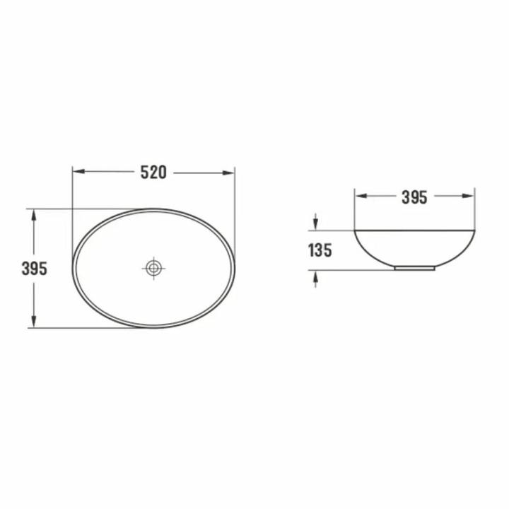 Фото Раковина накладная Volle PIEDRA 52х39,5х13,5 см светлый мармур 1301.005231  - Магазин MASMART