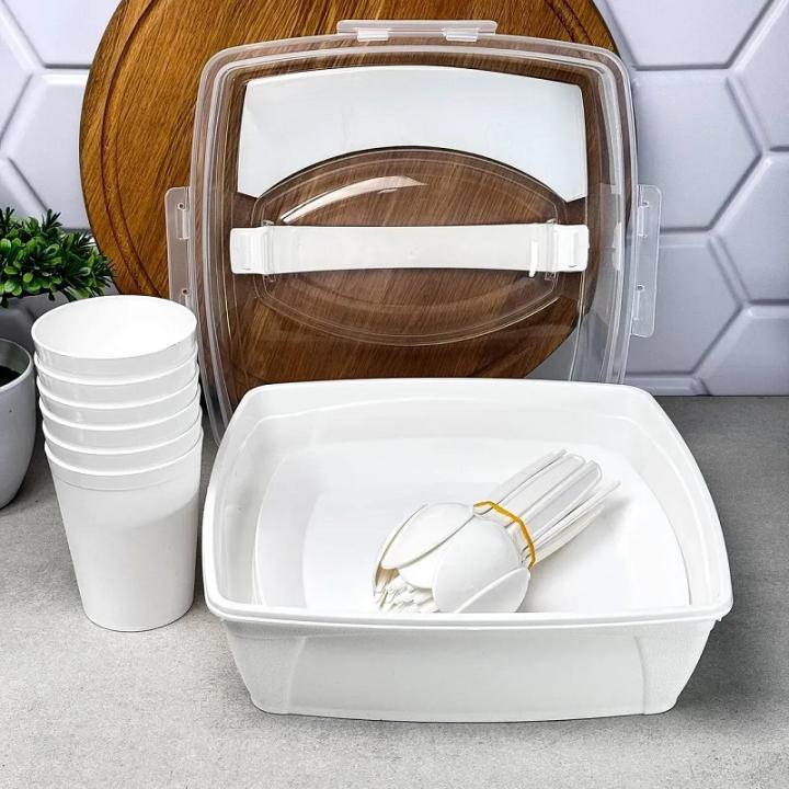 Фото Набор посуды для пикника Goldex 32 предмета на 6-персон 43005  - Магазин MASMART