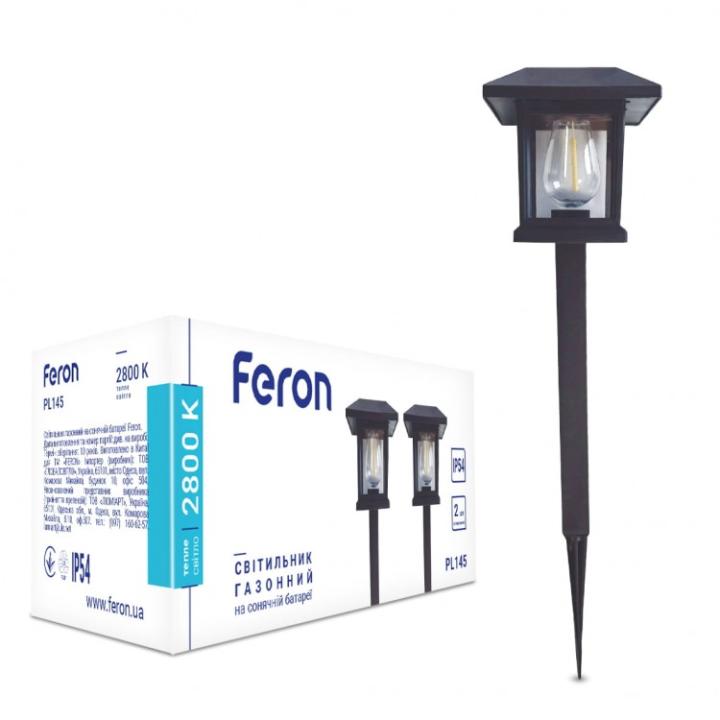 Фото Світильник газонний LED Feron PL145 на сонячній батареї 2800К - Магазин MASMART