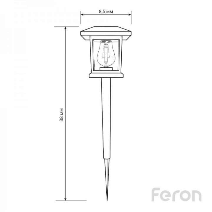 Фото Світильник газонний LED Feron PL145 на сонячній батареї 2800К  - Магазин MASMART