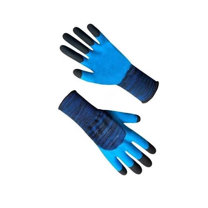 Фото Рукавички Seven сині з подвійним спіненим латексним синьо-чорним покриттям 10 розмір FLL 9320 - Магазин MASMART